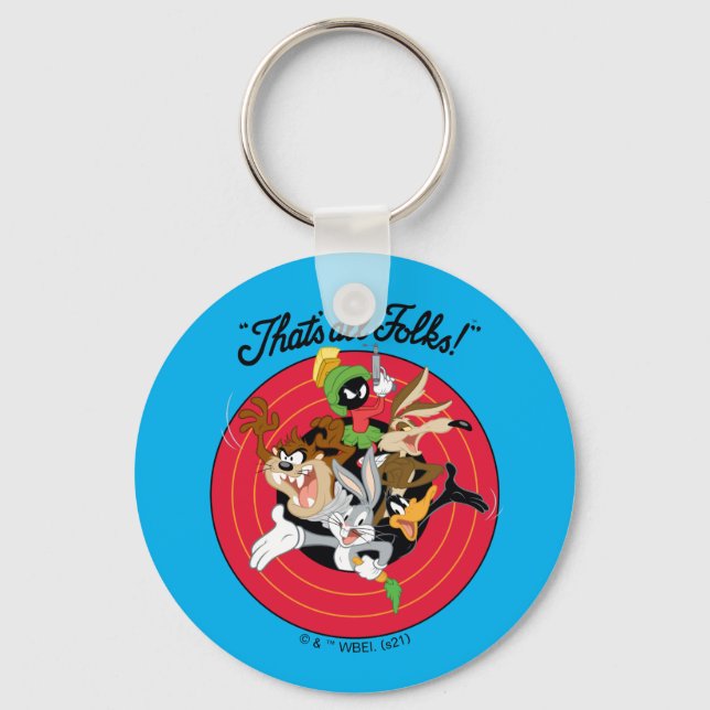 LOONEY TUNES™ "THAT'S ALL FOLKS!™" Bullseye Group Key Ring (Front)