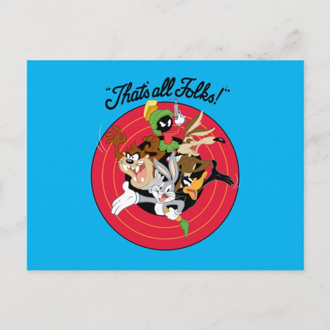 LOONEY TUNES™ "THAT'S ALL FOLKS!™" Bullseye Group Postcard (Front)