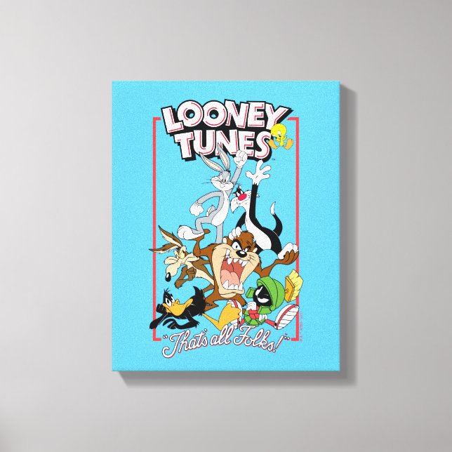 LOONEY TUNES™ "THAT'S ALL FOLKS!™" Group Stack Canvas Print (Front)