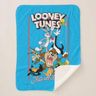LOONEY TUNES™ "THAT'S ALL FOLKS!™" Group Stack Sherpa Blanket