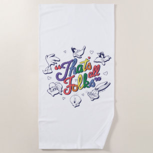 LOONEY TUNES™ - That's All Folks! Pride Badge Beach Towel
