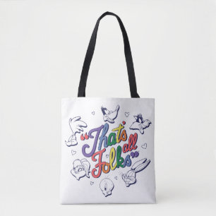 LOONEY TUNES™ - That's All Folks! Pride Badge Tote Bag