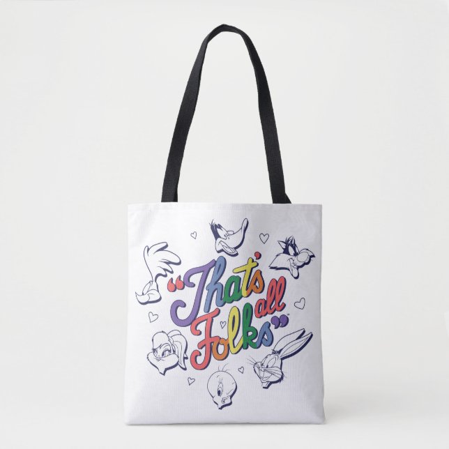 LOONEY TUNES™ - That's All Folks! Pride Badge Tote Bag (Front)