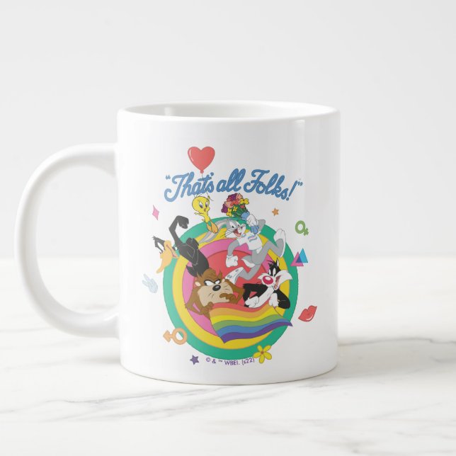 LOONEY TUNES™ - That's All Folks! Pride Bullseye Large Coffee Mug (Left)