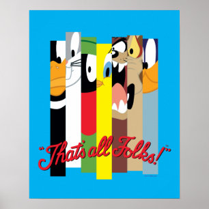 LOONEY TUNES™ THAT'S ALL FOLKS!™ Sliced Characters Poster