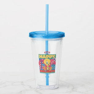 LOONEY TUNES™   TWEETY™ Happy Holidays Acrylic Tumbler
