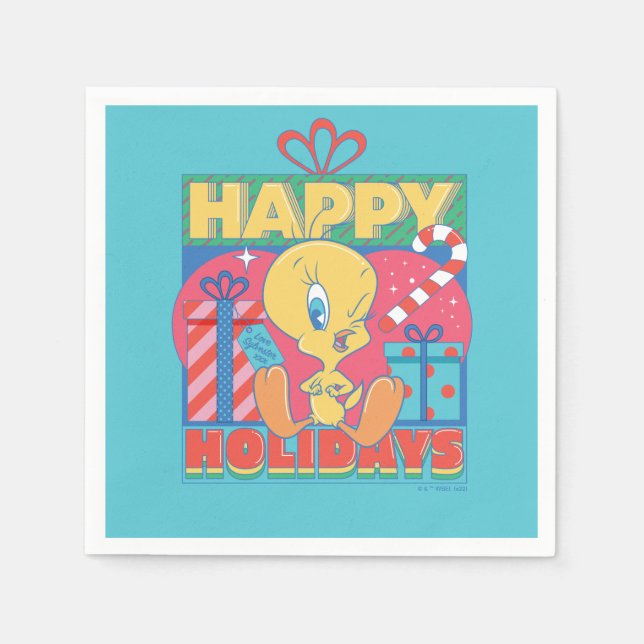 LOONEY TUNES™ | TWEETY™ Happy Holidays Napkin (Front)