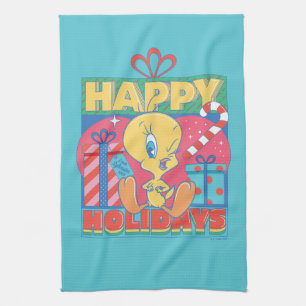 LOONEY TUNES™   TWEETY™ Happy Holidays Tea Towel