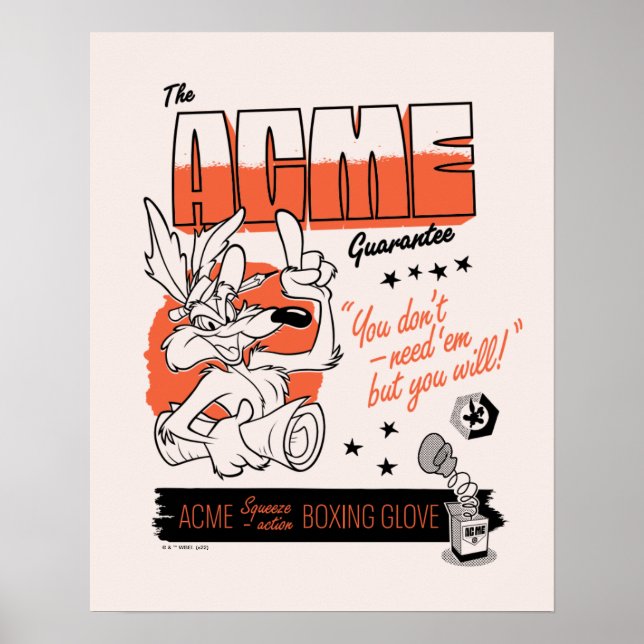 LOONEY TUNES™ | WILE E. COYOTE™ ACME Boxing Glove Poster (Front)