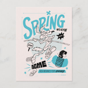 LOONEY TUNES™   WILE E. COYOTE™ Spring Into Action Postcard
