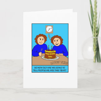 Looney Twins How Old Greeting Card