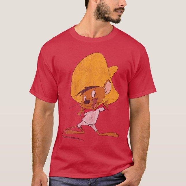 Looneyunes Speedy Gonzales Red Hue Portrait retro T-Shirt (Front)