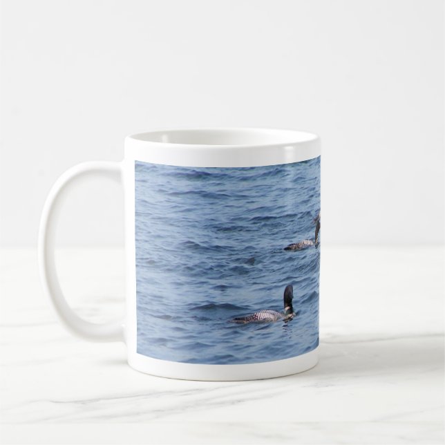 Loons on Panther Pond  Coffee Mug (Left)