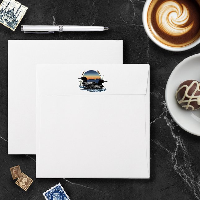 Loons Sunset Blue Envelope (Creator Uploaded)
