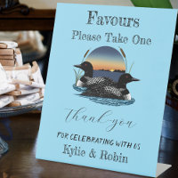 Loons Sunset Blue Wedding Favours