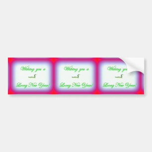 loony new year wishes bumper sticker