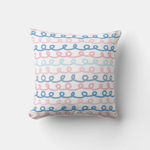 Loop De Loop Pink & Blue Cushion