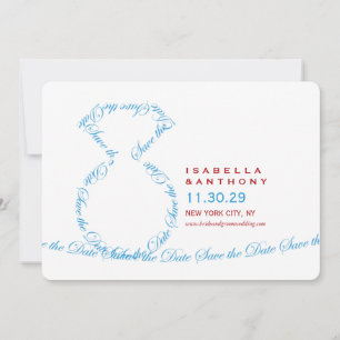 Loop Diamond Ring Classic Photo Save The Date Card