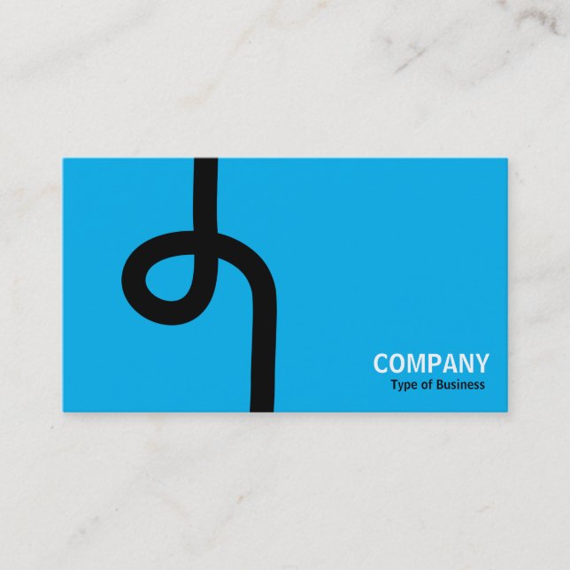 Looped Line - Black on Sky Blue Business Card (Front)