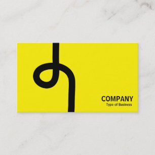 Looped Line - Black on Yellow Business Card