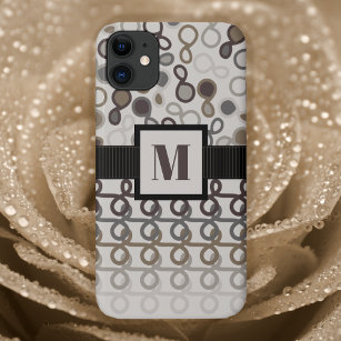 Loopy Lines with hybrid paisley Mocha Brown Ombre Case-Mate iPhone Case