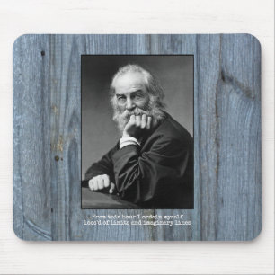 "Loos'd of Limits" Rustic Walt Whitman Quote Mouse Mat