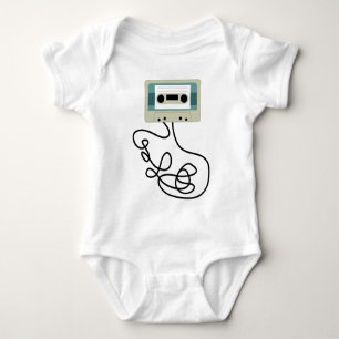 Loose Cassette Tape Loops Baby Bodysuit