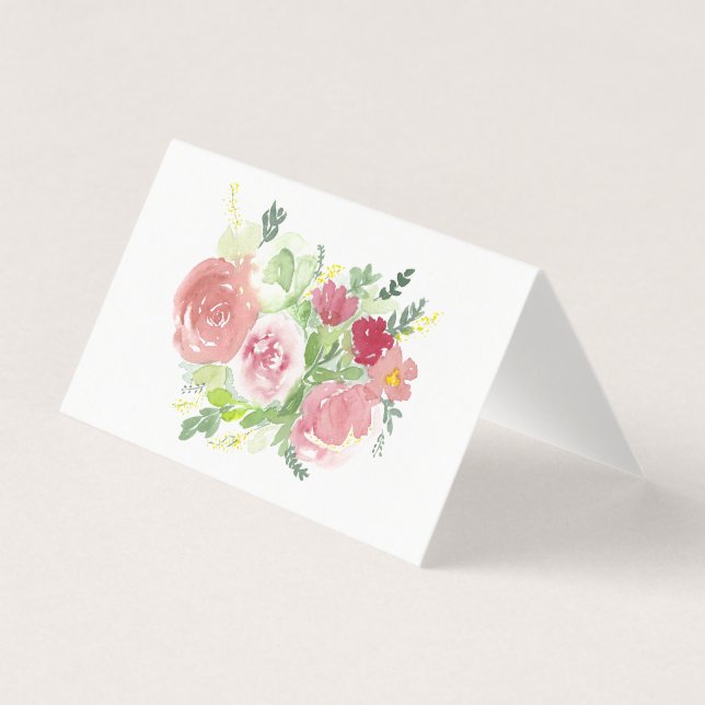loose floral hand-painted notecard (Front)