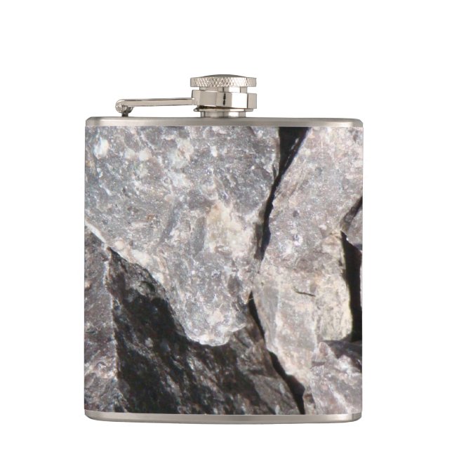 Loose Granite Rock Hip Flask (Front)