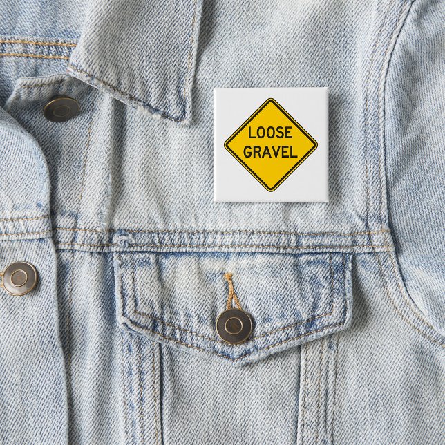 Loose Gravel Warning Sign Road Hazard  15 Cm Square Badge (Creator Uploaded)