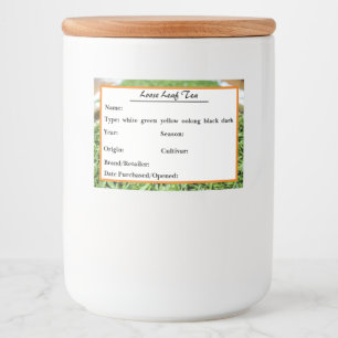 Loose Leaf Tea Food Label