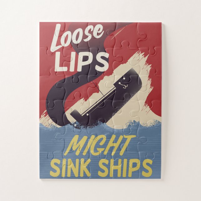 Loose Lips Might Sink Ships Jigsaw Puzzle (Vertical)