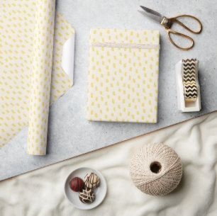Loose Mark Butter Yellow Wrapping Paper