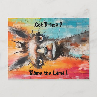 Loose personalizable good mood Lama Postcard