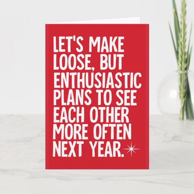 Loose Plans - funny Christmas card (Front)