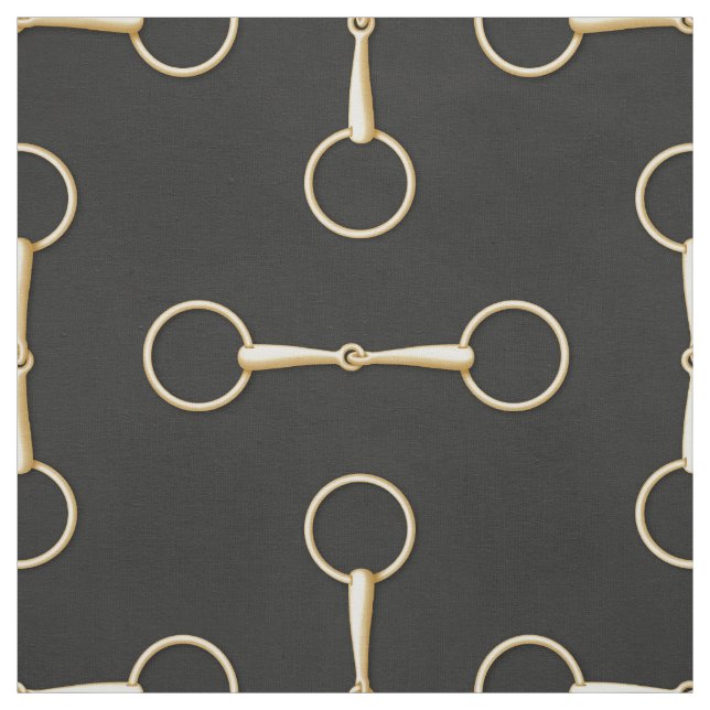 Loose Ring Snaffle Bit Equestrian (large scale) Fabric (Swatch)