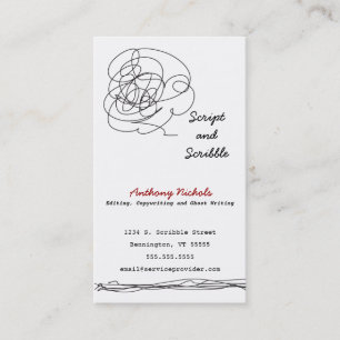 Loose Scribble Art Business Card