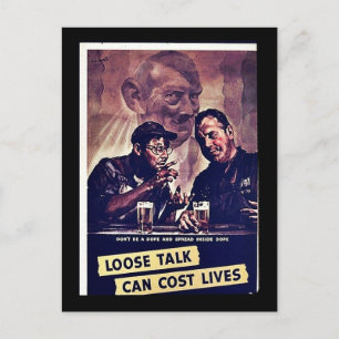 Loose Talk Can Cost Lives Postcard