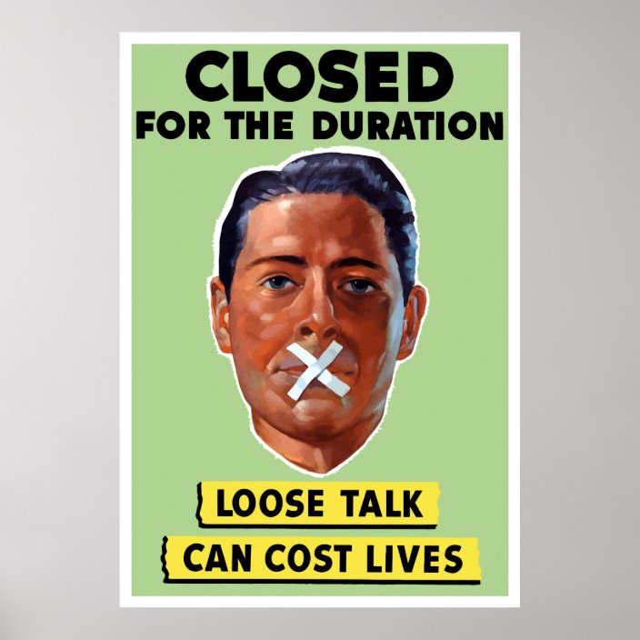 Loose Talk Can Cost Lives Poster Zazzle.co.uk