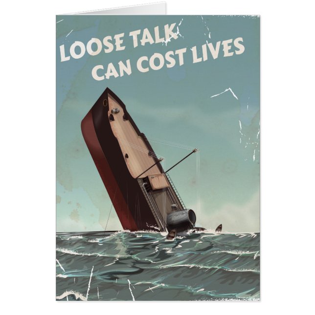 Loose Talk Cost Lives WW2 Poster (Front)