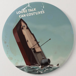 Loose Talk Cost Lives WW2 Poster 6 Cm Round Badge