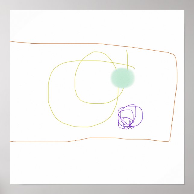 Loosely Drawn Rectangle Poster (Front)
