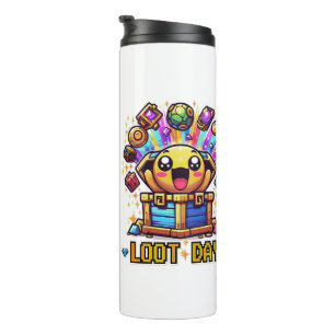 Loot Day Gaming Treasure Chest Graphic Thermal Tumbler