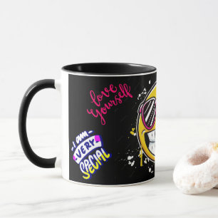 loove yourself Funny Smiley Face Cool Design Mug
