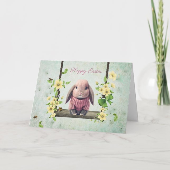 Lop Ear Easter Bunny Card (Front)