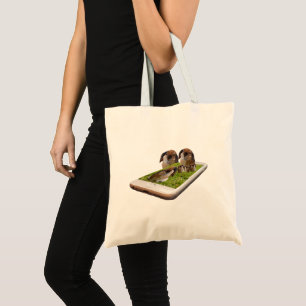 Lop Eared Bunny Rabbit Family Tech Swavy, Tote Bag
