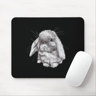Lop Eared Bunny Rabbit Sketch Mens Womens Children Mouse Mat