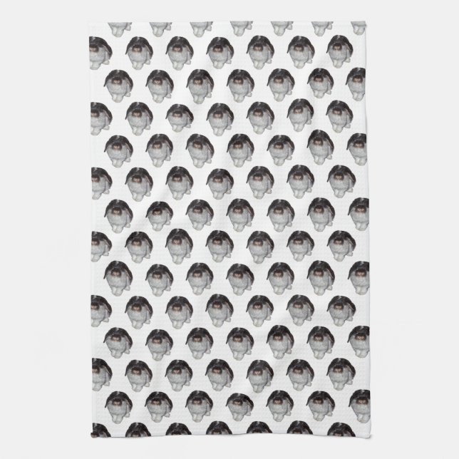 Lop-Eared Rabbit Frenzy Kitchen Towel (Vertical)