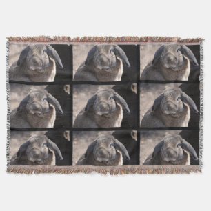 Lop Eared Rabbit Throw Blanket