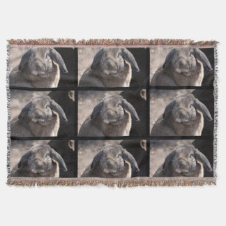 Lop Eared Rabbit Throw Blanket